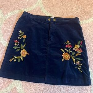 Blue size 4 embroidered skirt
